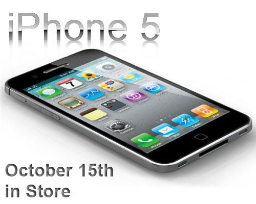 iPhone 5 mit Logo und erscheinungs Datum