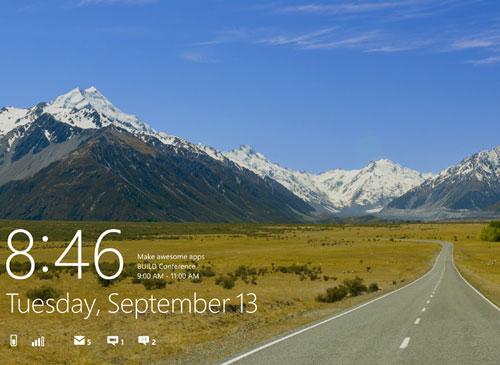 Windows 8 login Screenshot