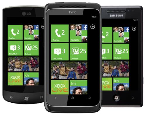 Windows Phone 7 Samsung LG HTC