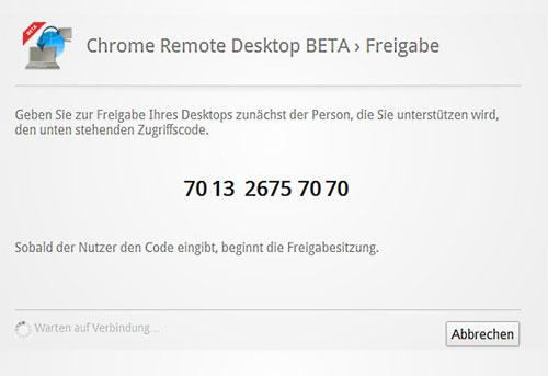 Google Chrome Remote Desktop