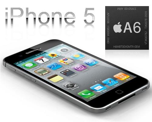 iPhone 5 liegent Logo A6 Chip