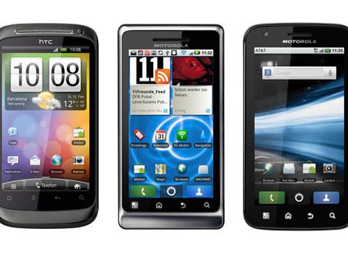 Motorola Atrix HTC Desire S Motorola Milestone 2