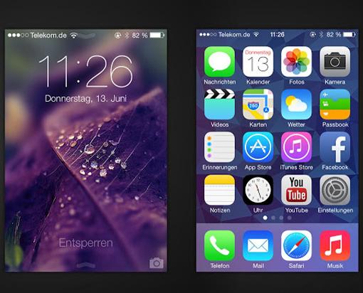 iOS 7 auf iPhone 5 und iPhone 4
