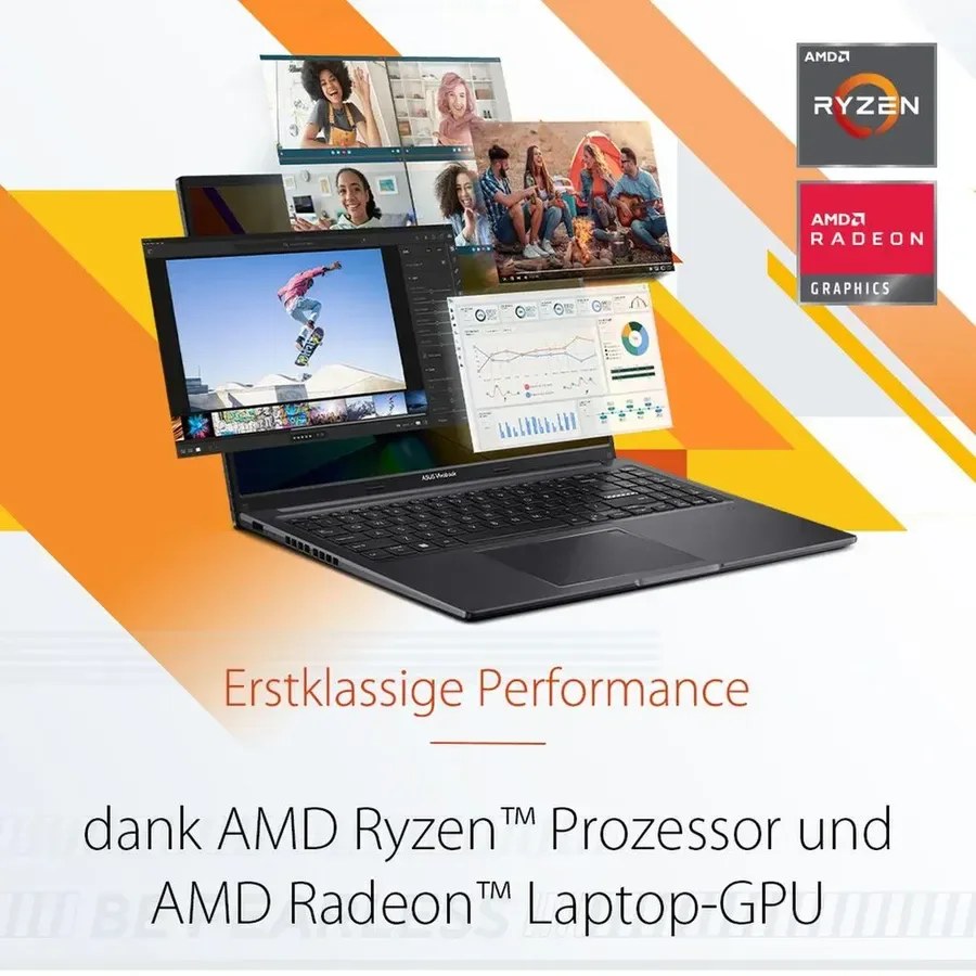 Asus Vivobook 16 AMD Ryzen 5 150 16 GB RAM 1 TB SSD Win11 Home Cool Silver
